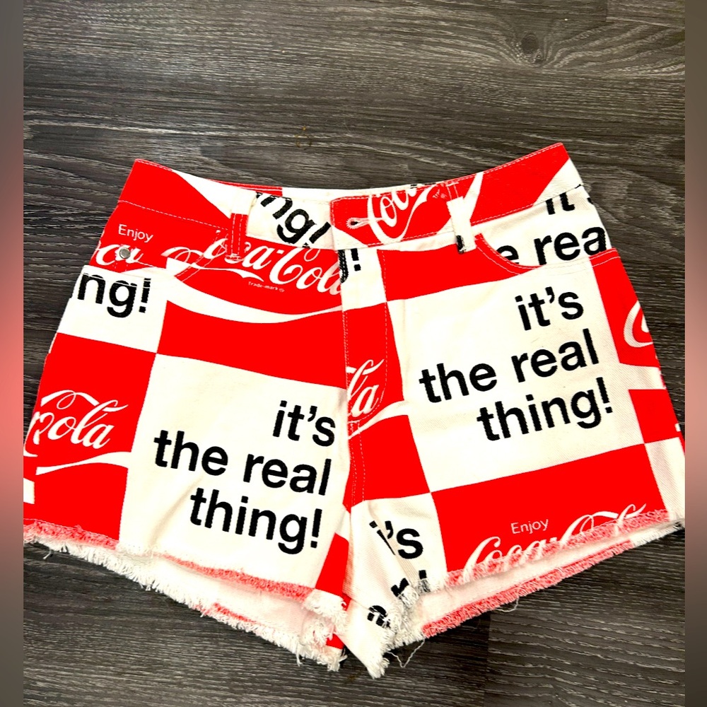 Vintage Like Coca-Cola Women’s Denim Shorts 🍒 “It’s the Real Thing” Size Small
